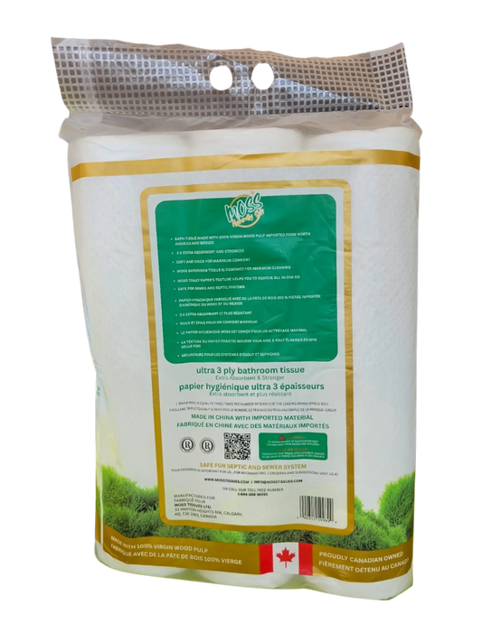 Naturally Soft 3-Ply Bathroom Tissue, 12 Triple Rolls ( Equal to 36 Regular Rolls ) - Moss