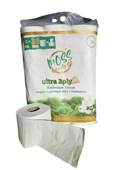Naturally Soft 3-Ply Bathroom Tissue, 12 Triple Rolls ( Equal to 36 Regular Rolls ) - Moss