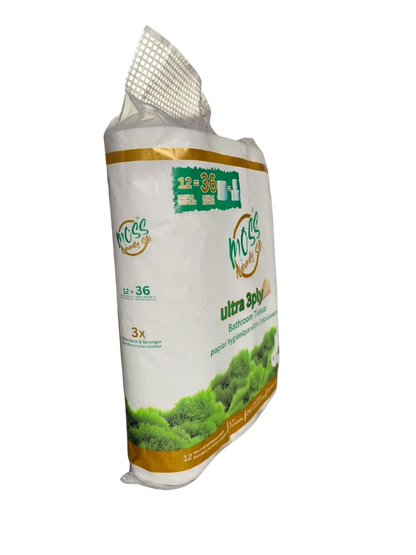 Naturally Soft 3-Ply Bathroom Tissue, 12 Triple Rolls ( Equal to 36 Regular Rolls ) - Moss